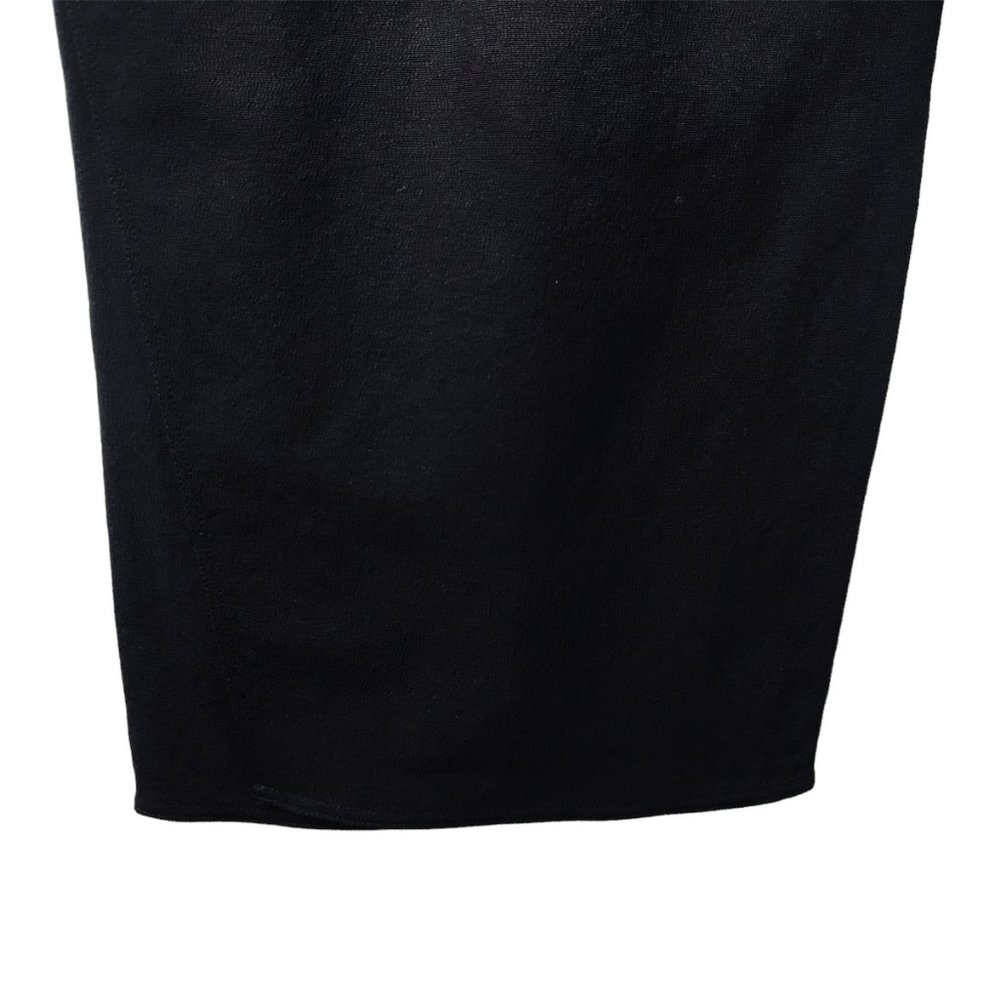 RICK OWENS Long Sleeve Bodycon Midi Cut Out Back Black Stretch Dress Size 6 - Picture 8 of 15